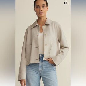 NWOT! Z Supply Dillon Light Beige Faux Suede Button-Front Jacket